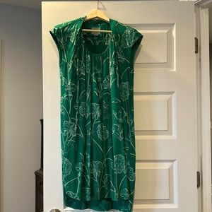 Anthropologie classic Maeve spring dress kelly green short size 4 scoop neck